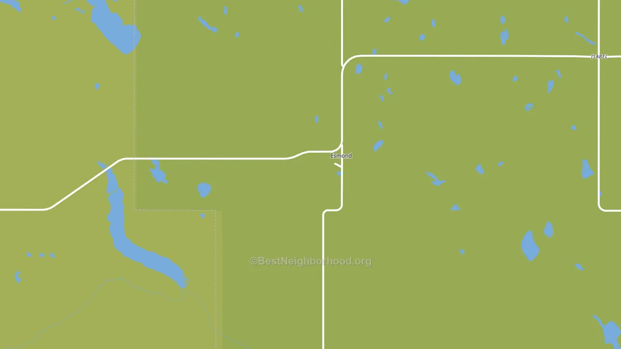 Esmond, ND block-group voter-turnout map