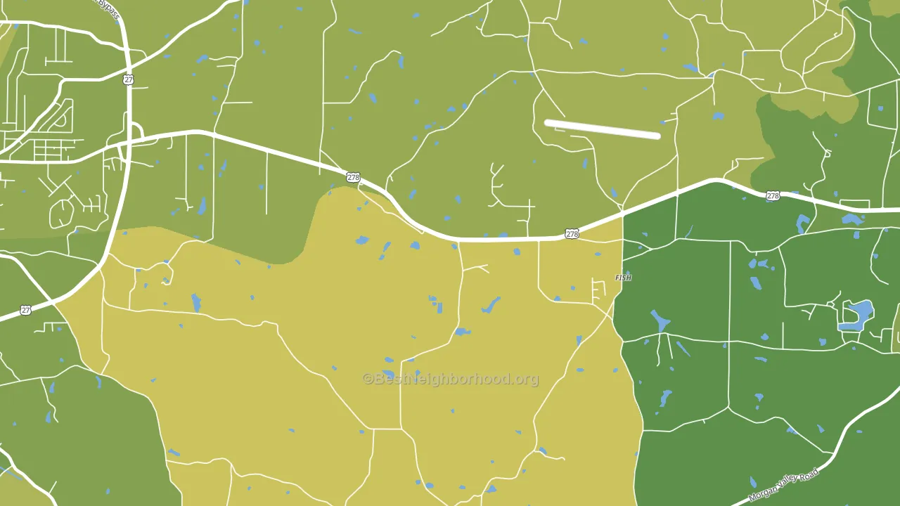 Esom Hill, GA block-group voter-turnout map