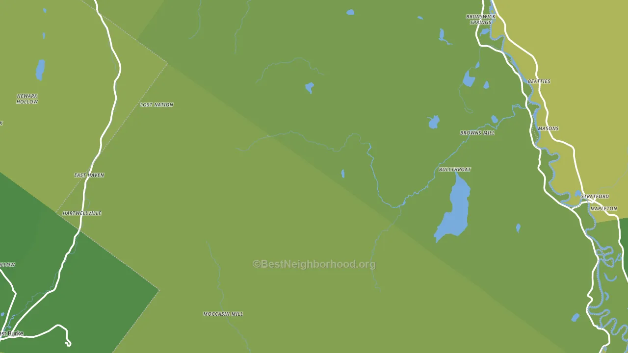 Essex County, VT block-group voter-turnout map