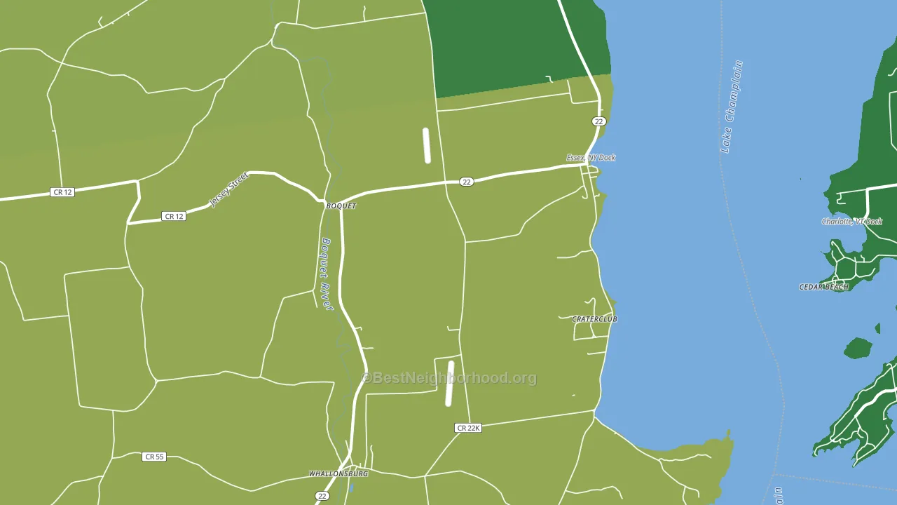 Essex, NY block-group voter-turnout map