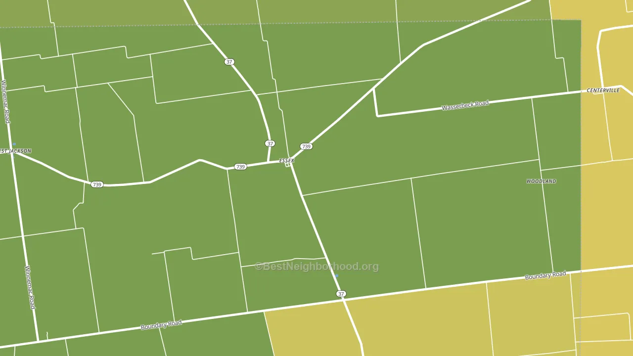 Essex, OH block-group voter-turnout map