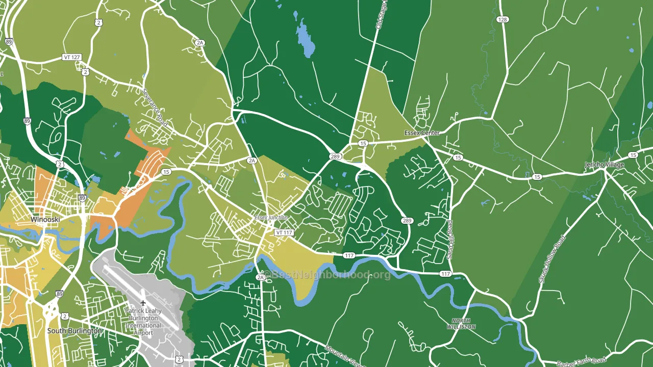 Essex, VT block-group voter-turnout map