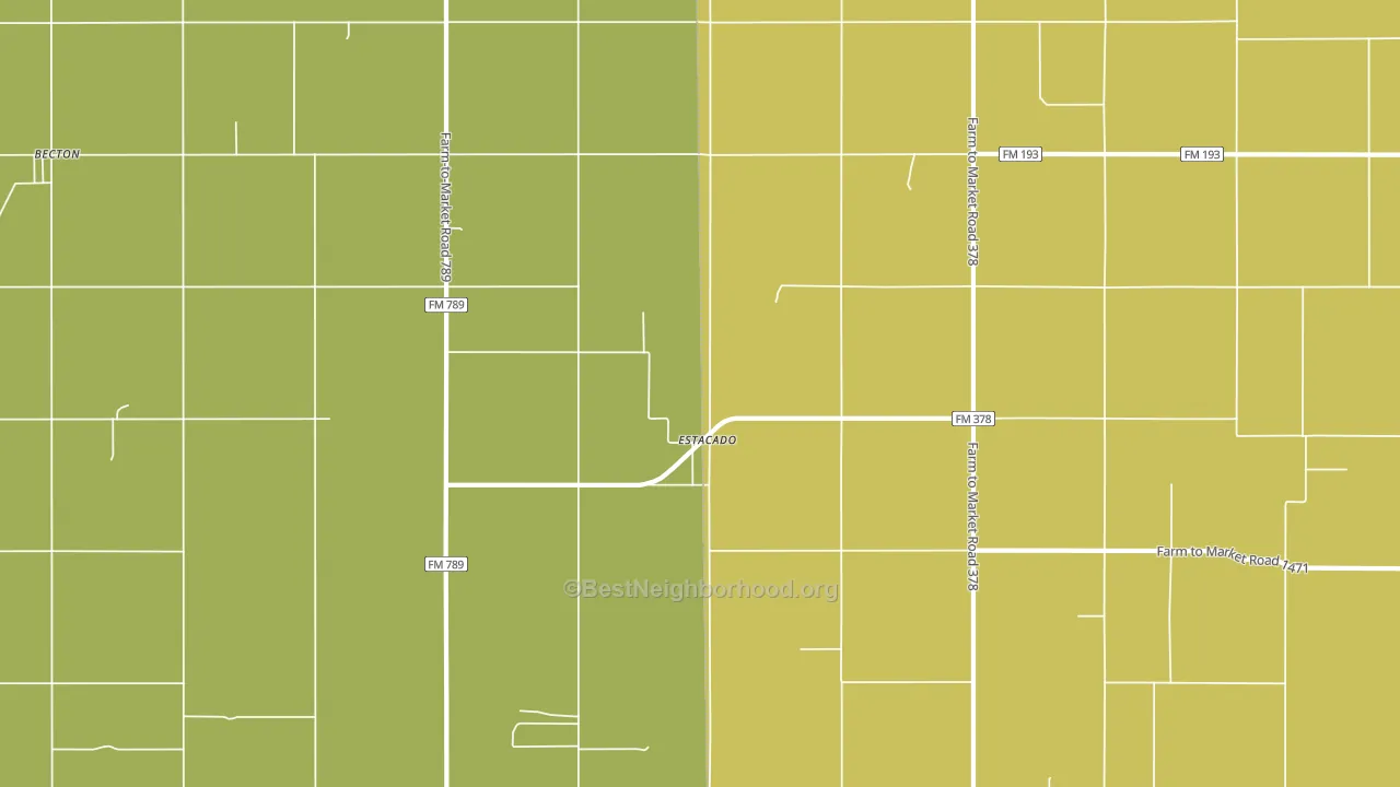Estacado, TX block-group voter-turnout map
