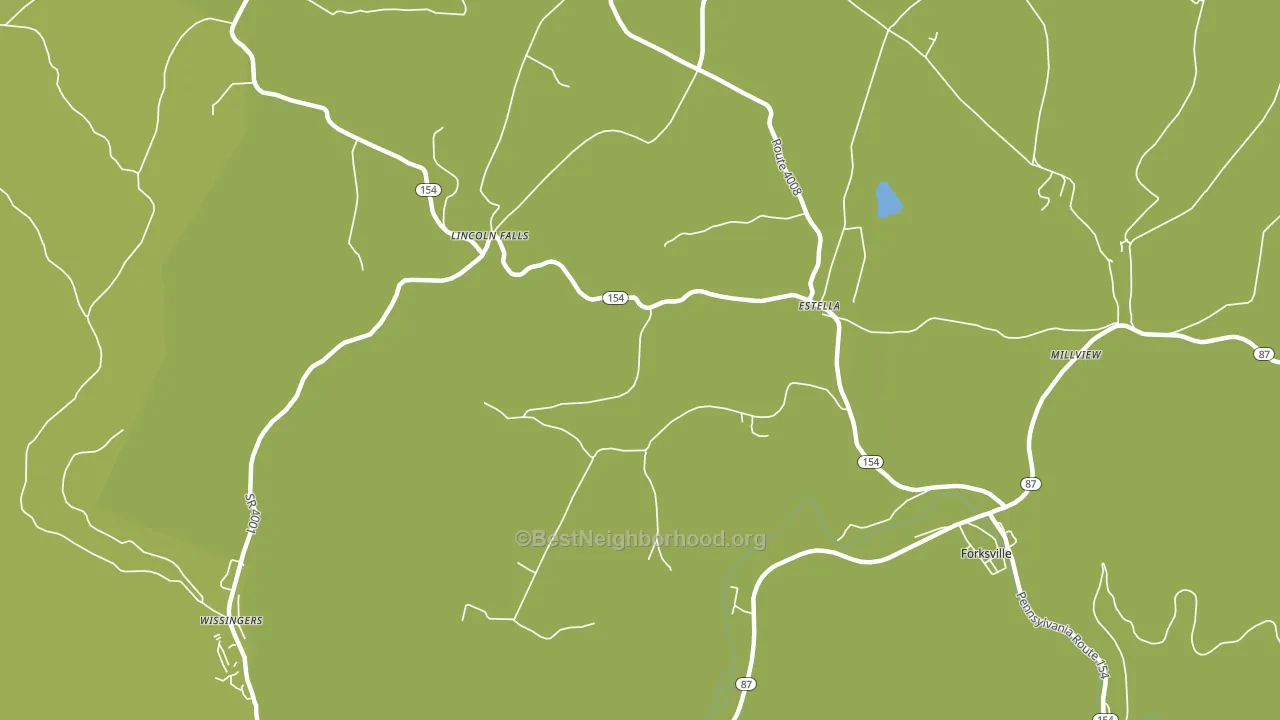 Estella, PA block-group voter-turnout map