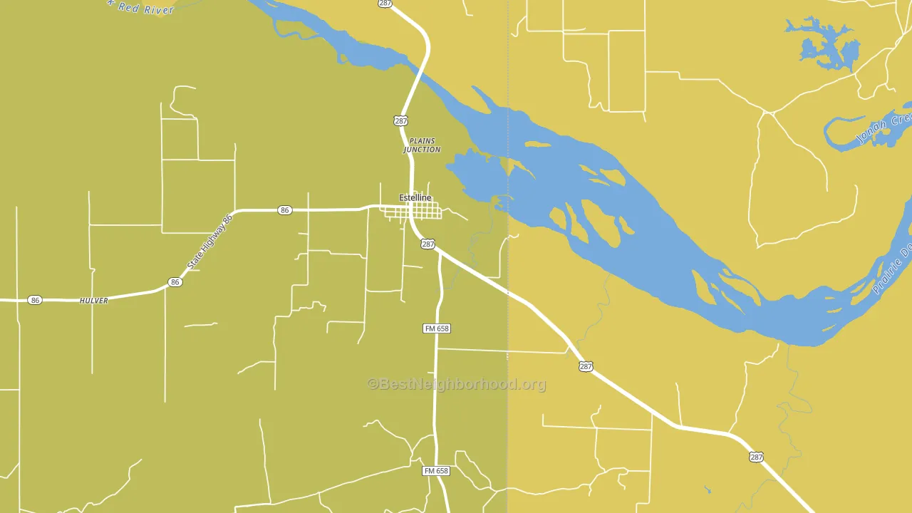 Estelline, TX block-group voter-turnout map