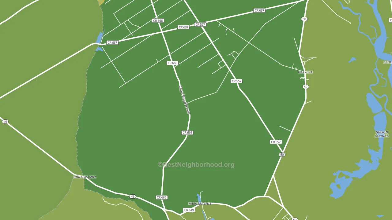 Estelville, NJ block-group voter-turnout map