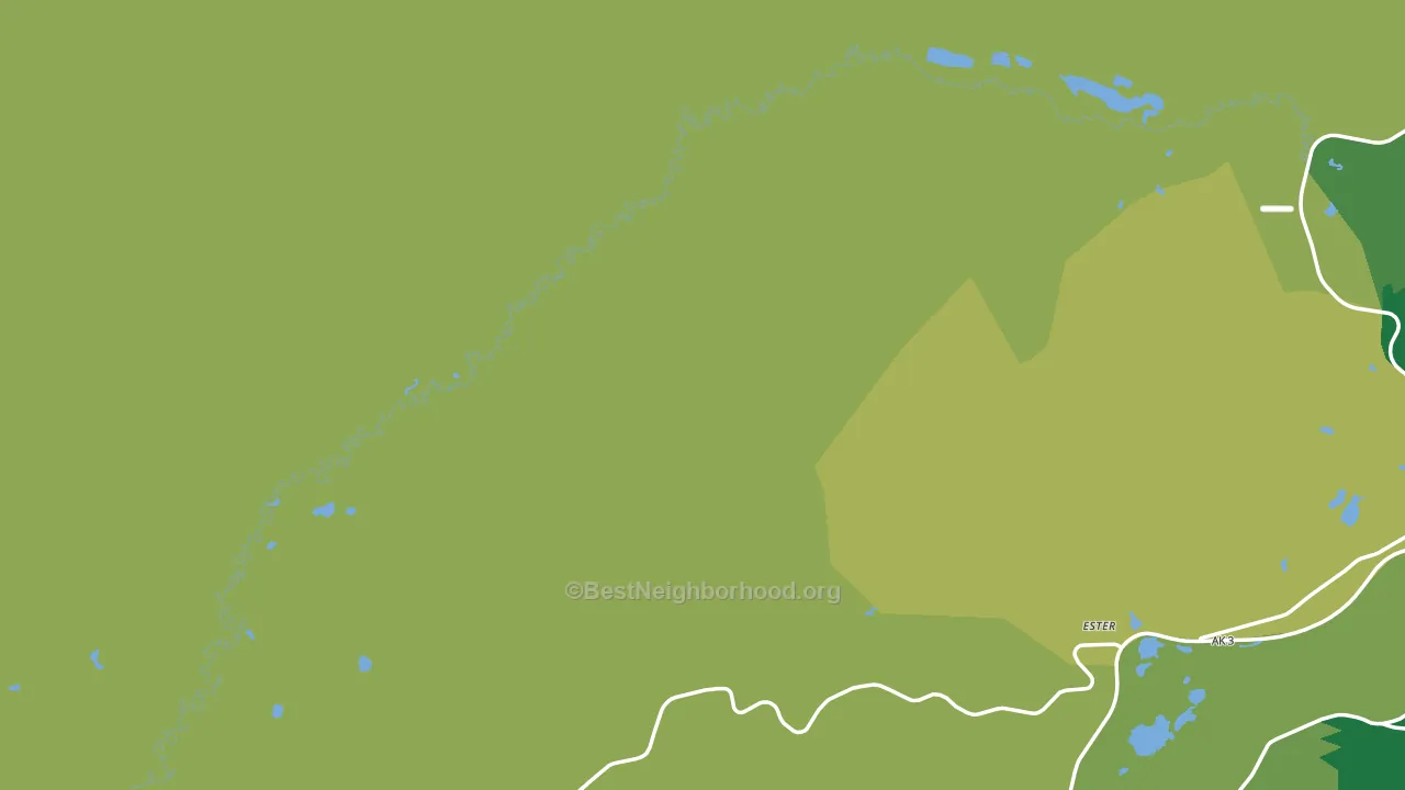 Ester, AK block-group voter-turnout map