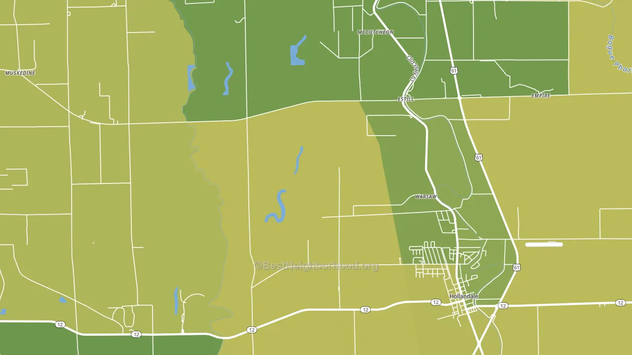Estill, MS block-group voter-turnout map