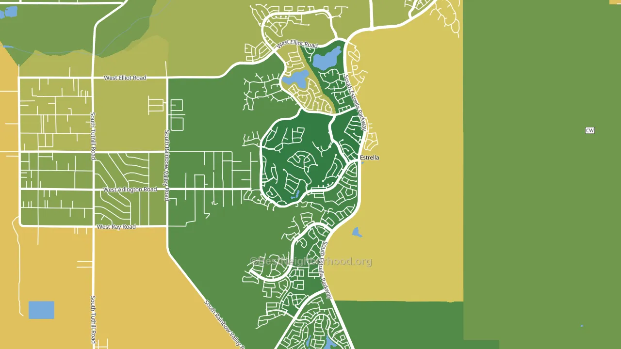 Estrella-Goodyear, Goodyear, AZ block-group voter-turnout map