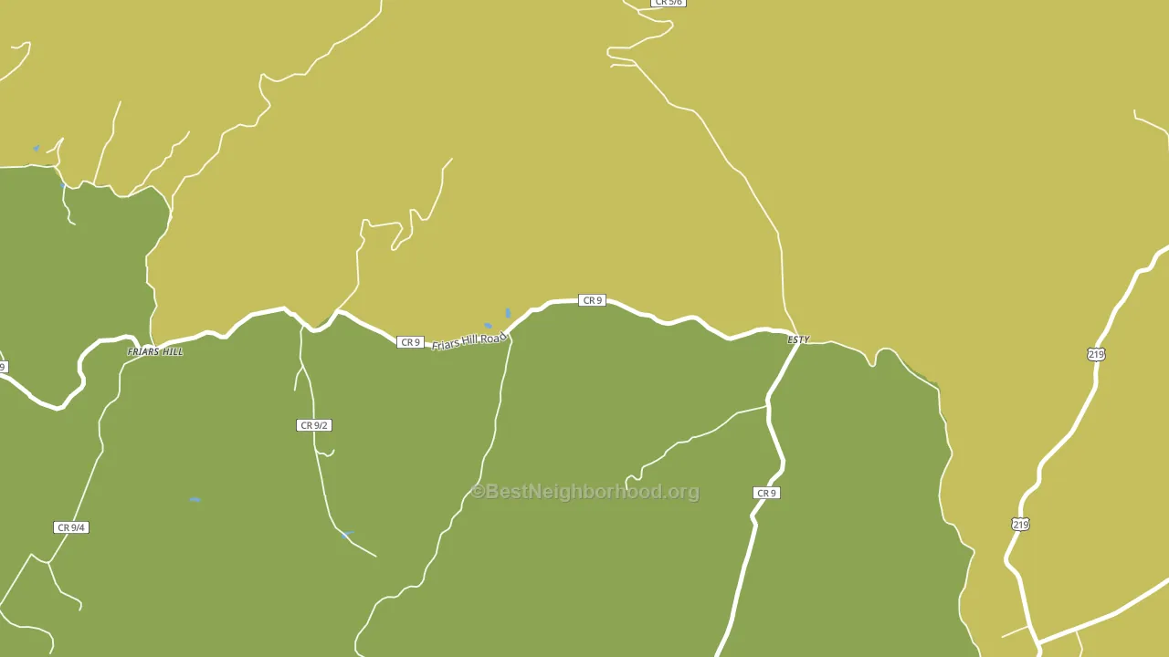 Esty, WV block-group voter-turnout map
