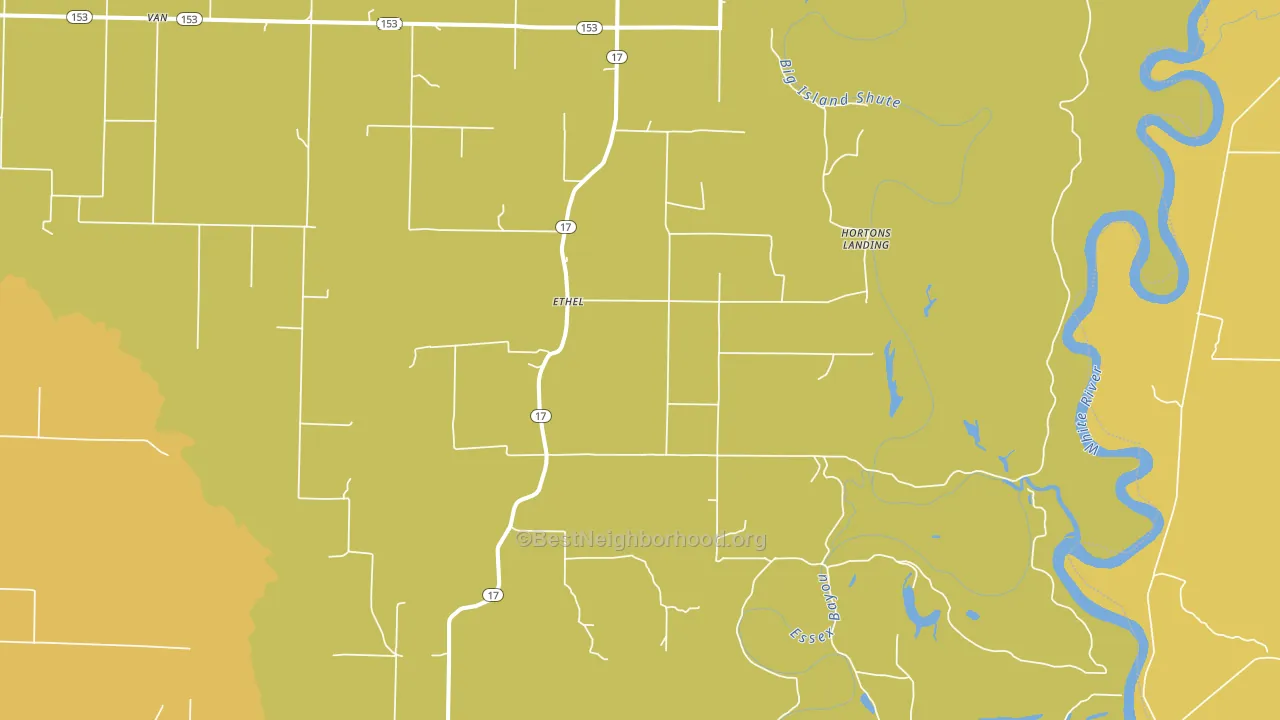 Ethel, AR block-group voter-turnout map