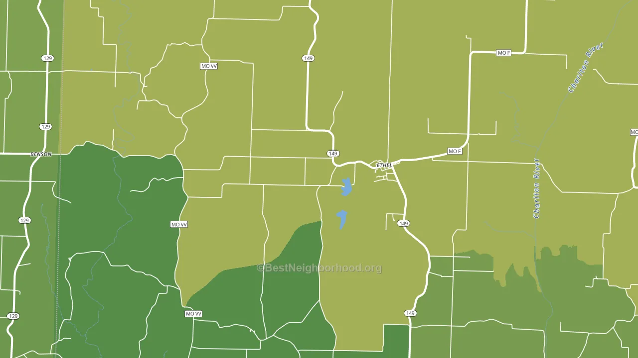 Ethel, MO block-group voter-turnout map