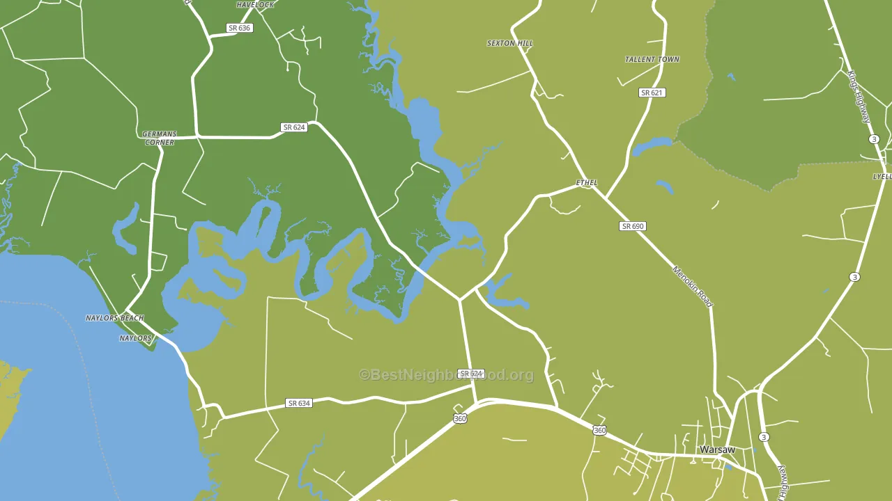 Ethel, VA block-group voter-turnout map