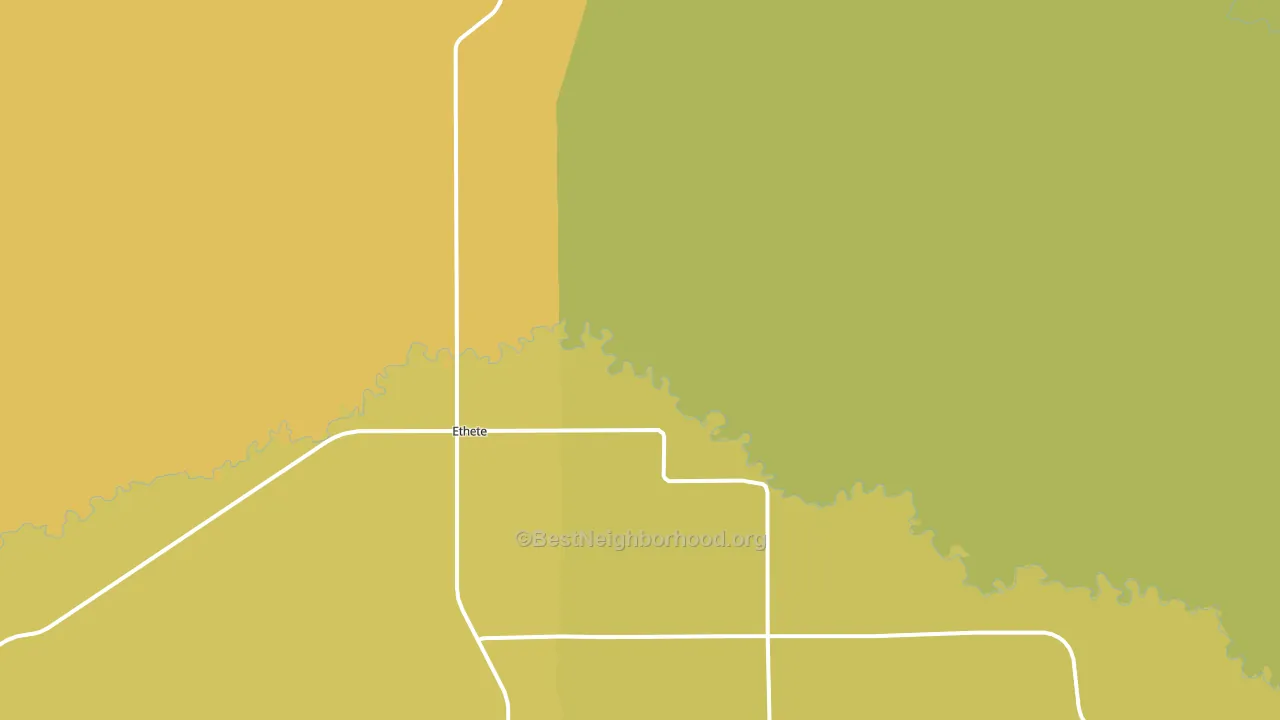 Ethete, WY block-group voter-turnout map