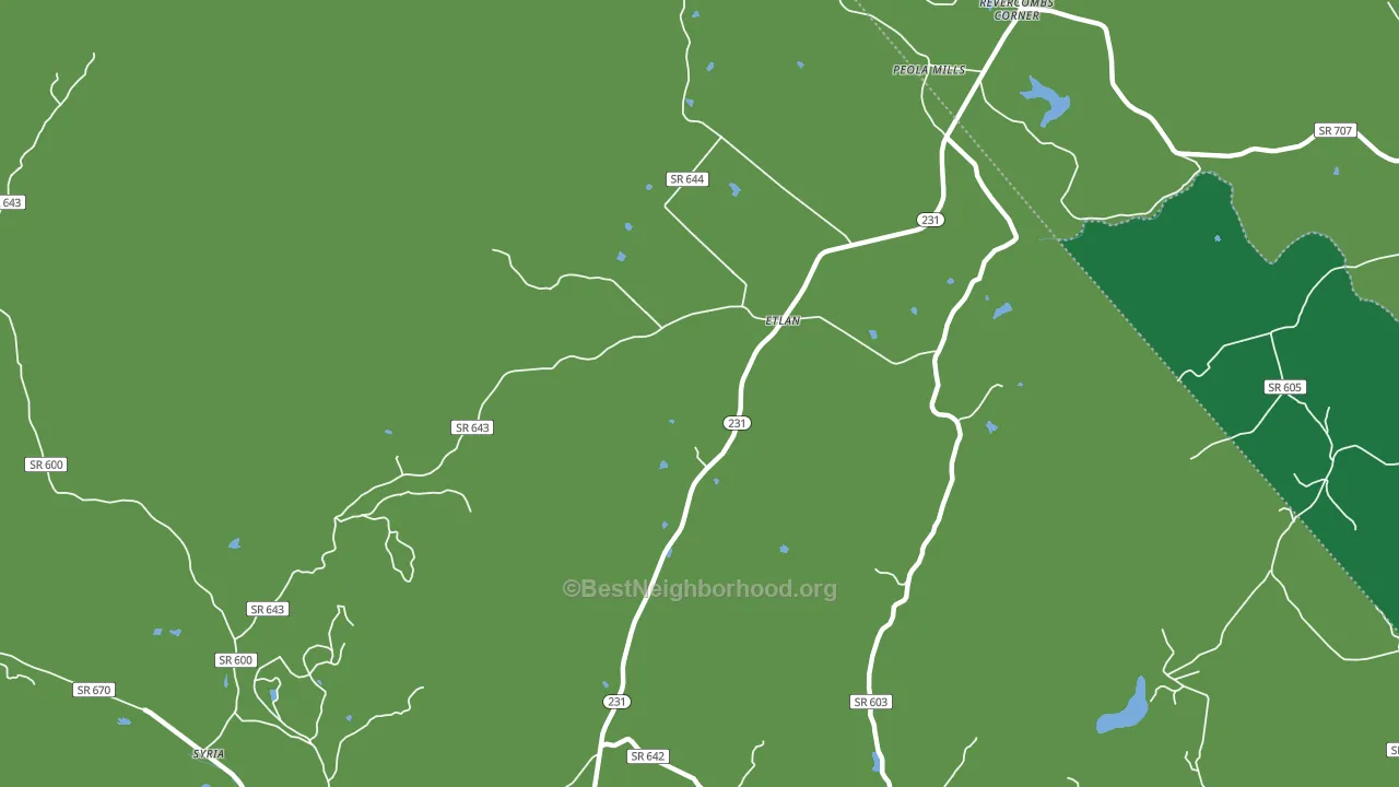 Etlan, VA block-group voter-turnout map