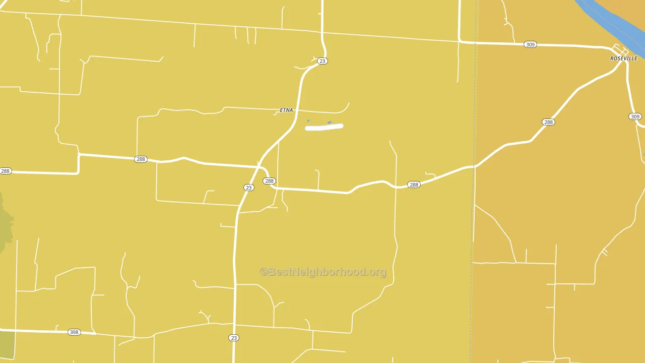 Etna, AR block-group voter-turnout map