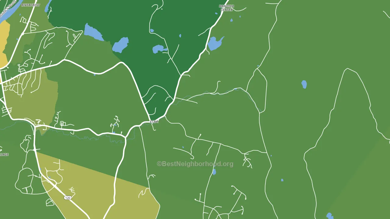 Etna, NH block-group voter-turnout map