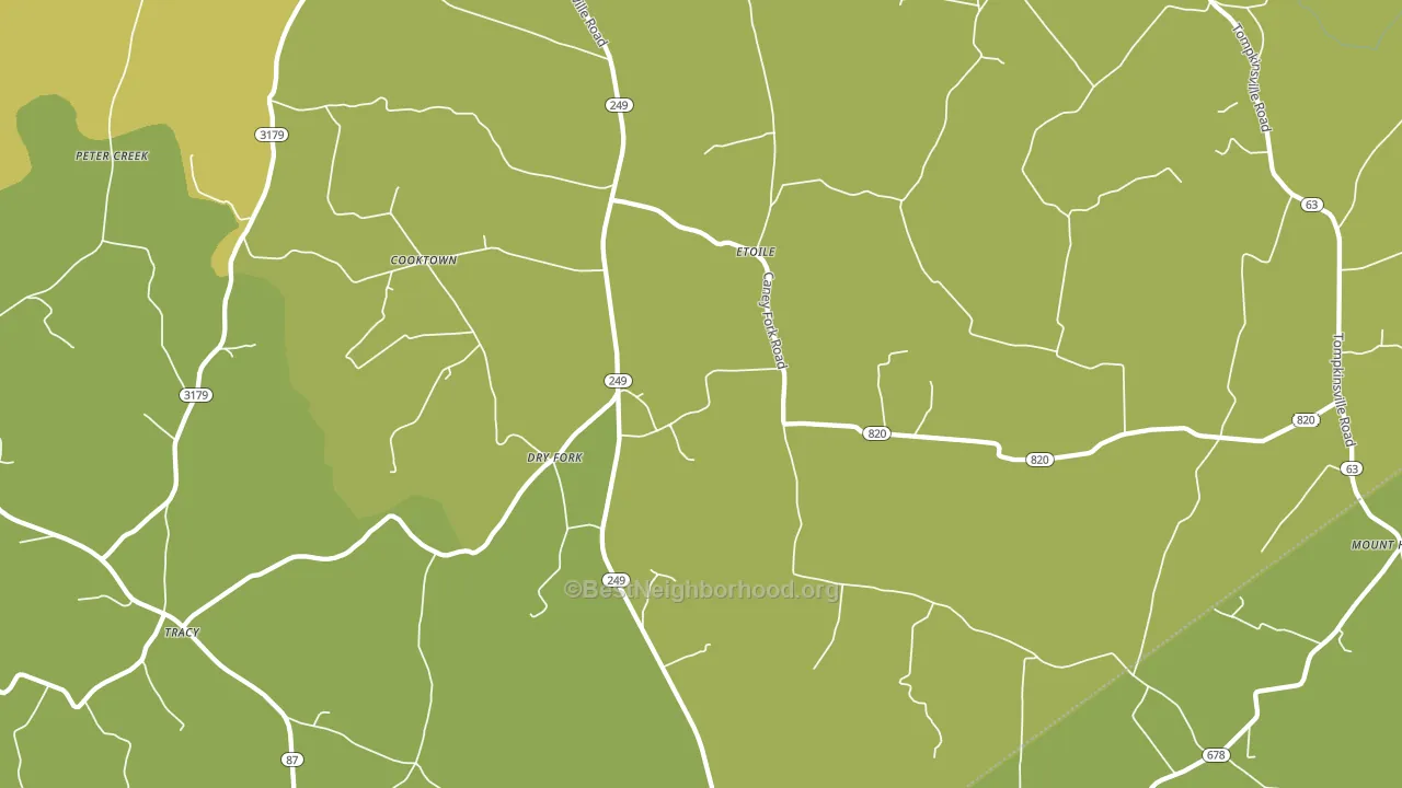 Etoile, KY block-group voter-turnout map