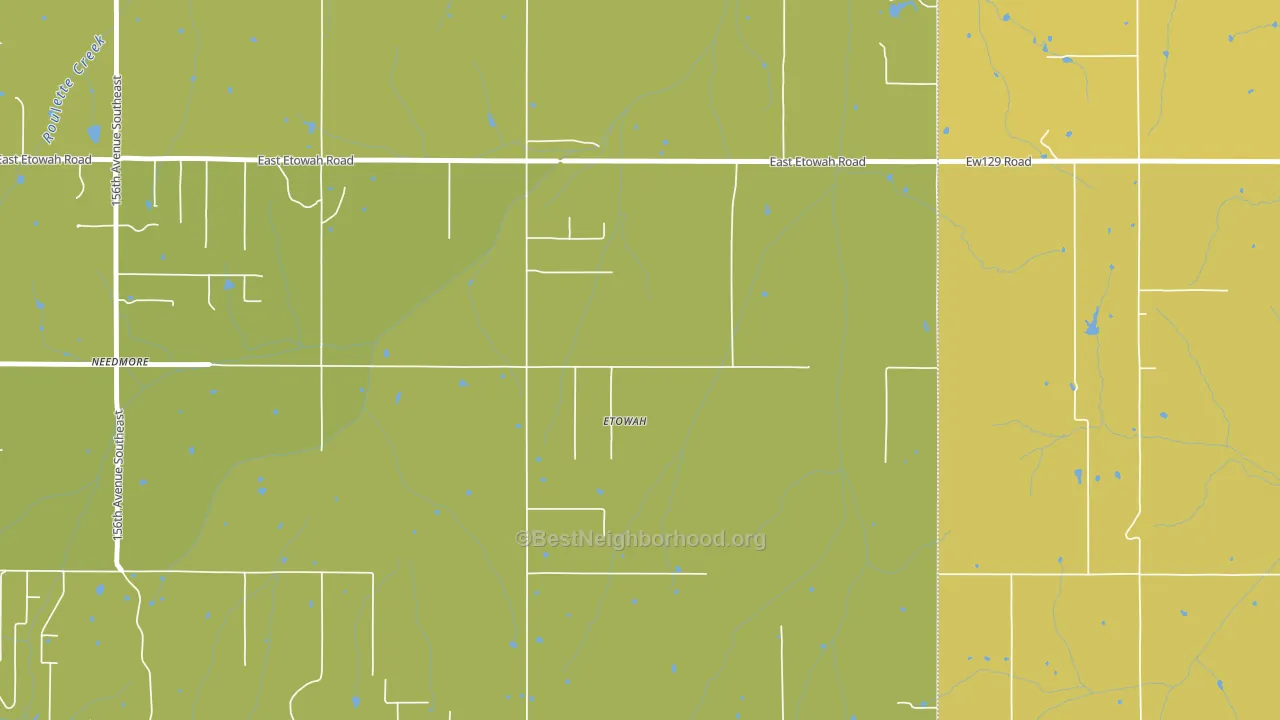 Etowah, OK block-group voter-turnout map