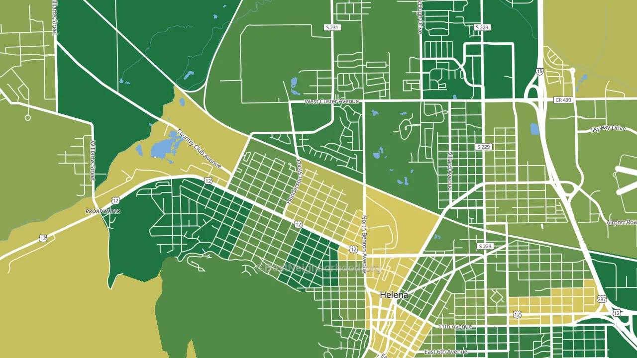 Euclid Ave North, Helena, MT block-group voter-turnout map