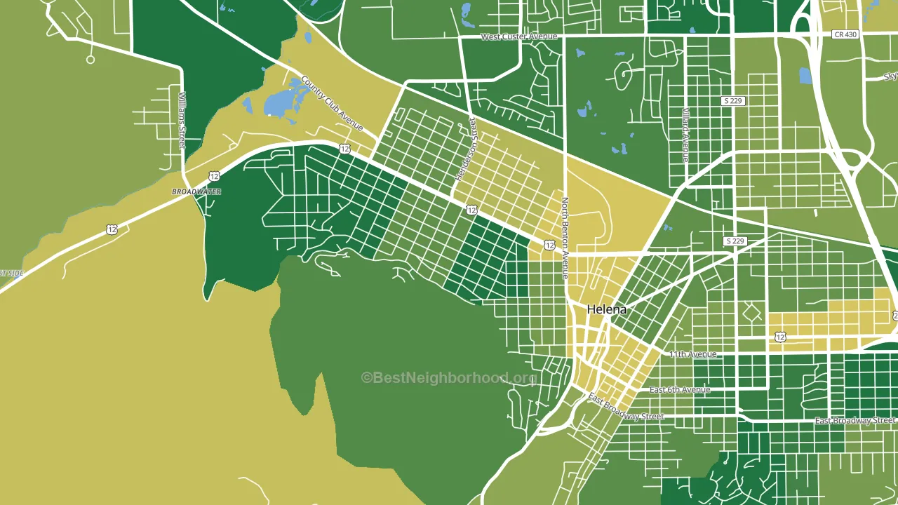 Euclid Ave South, Helena, MT block-group voter-turnout map
