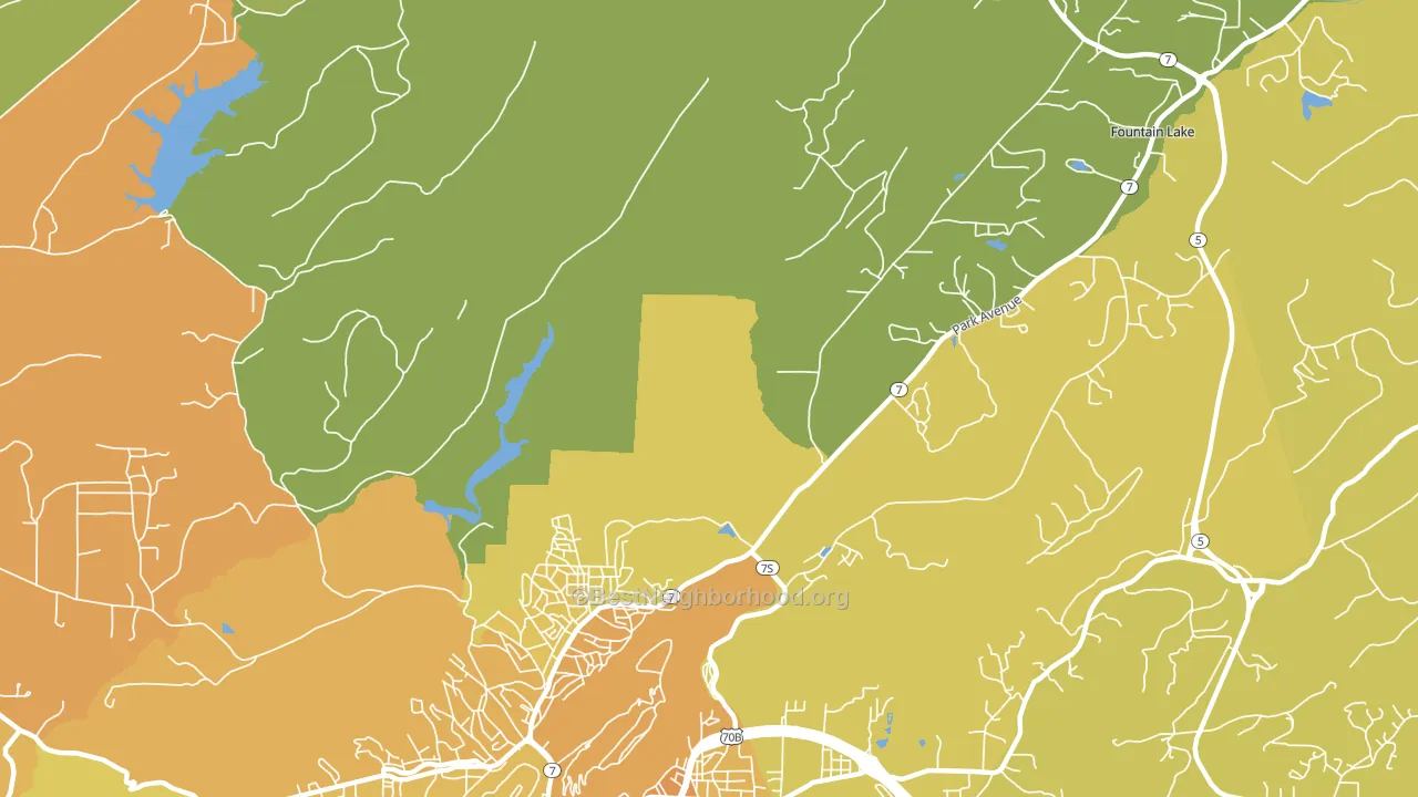 Euclid Heights, AR block-group voter-turnout map