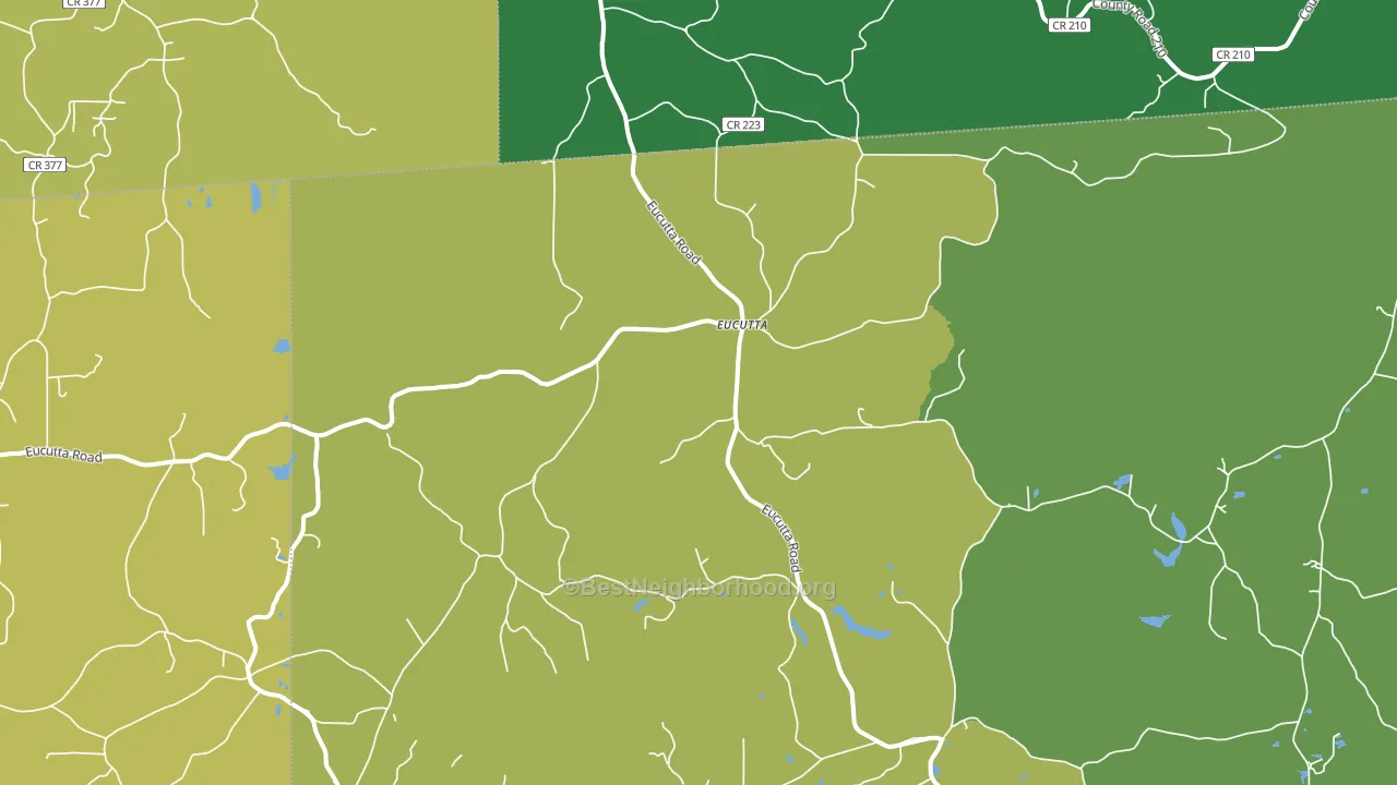 Eucutta, MS block-group voter-turnout map