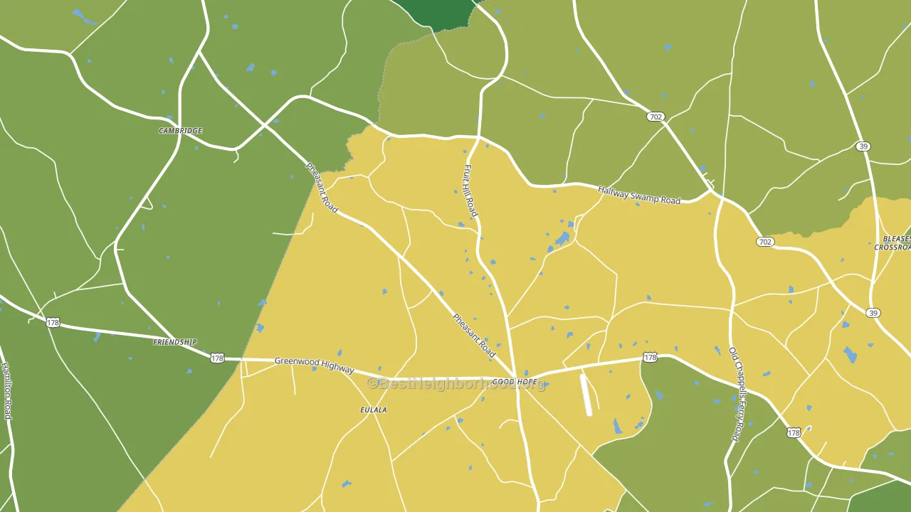 Eulala, SC block-group voter-turnout map
