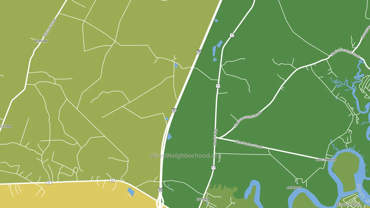 Eulonia, GA block-group voter-turnout map