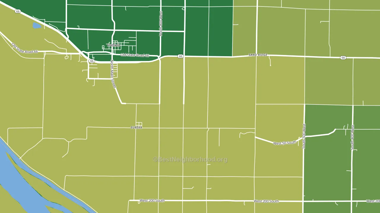 Eureka, IN block-group voter-turnout map