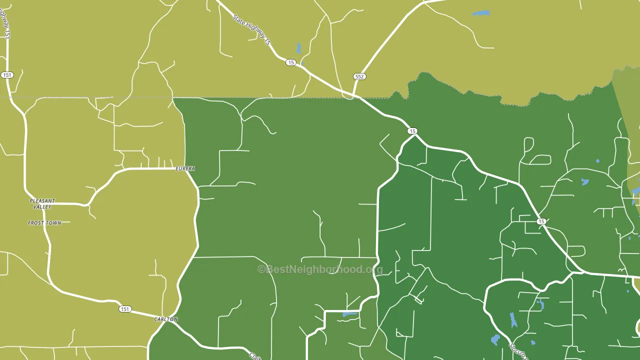 Eureka, LA block-group voter-turnout map