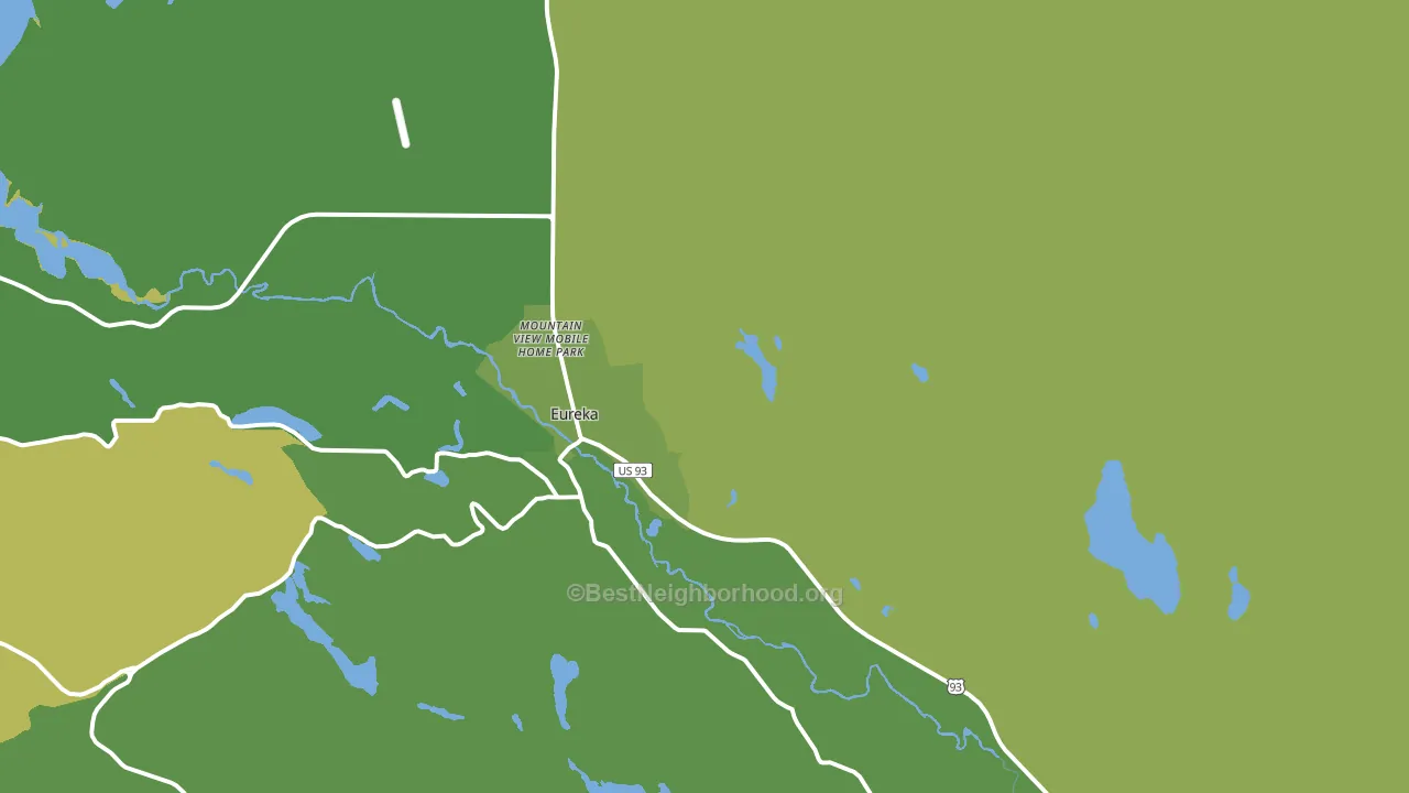 Eureka, MT block-group voter-turnout map
