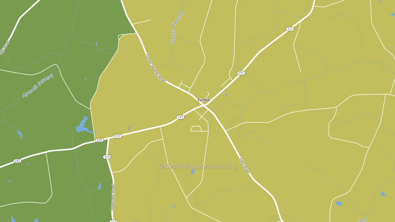 Eureka, NC block-group voter-turnout map