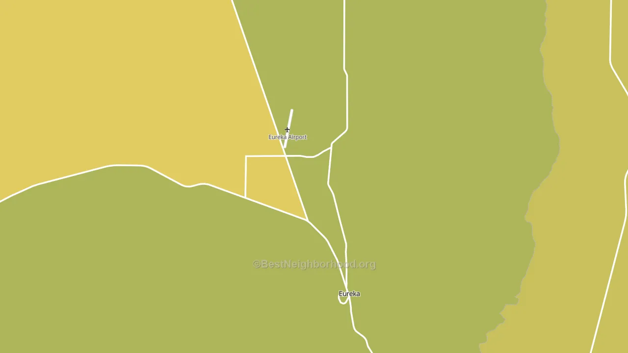Eureka, NV block-group voter-turnout map