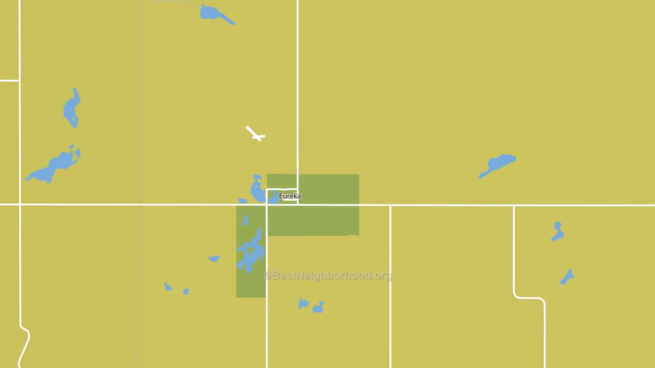 Eureka, SD block-group voter-turnout map