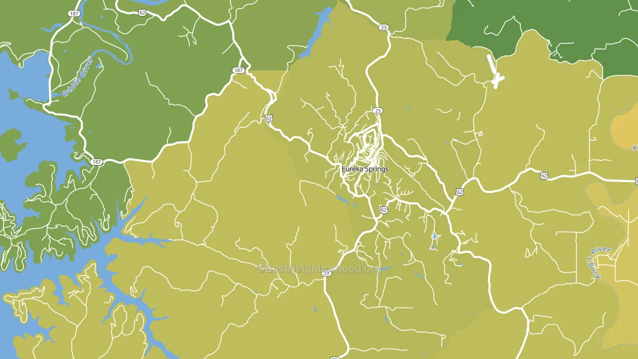 Eureka Springs, AR block-group voter-turnout map