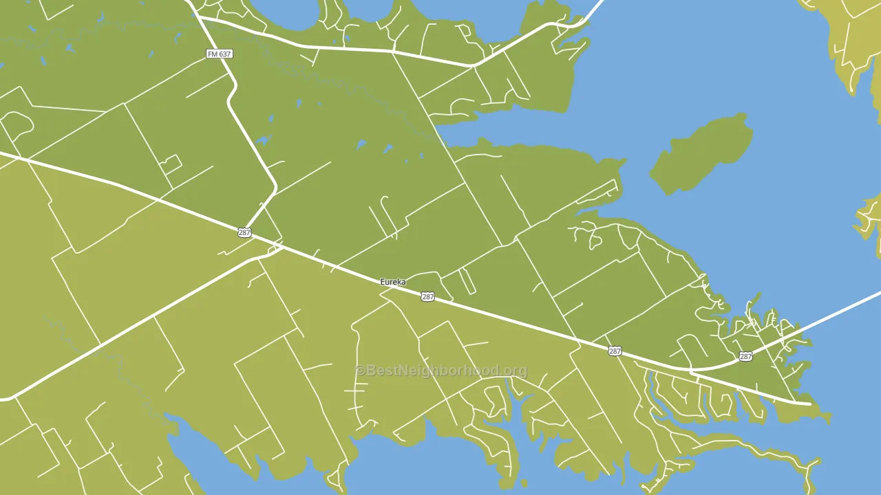 Eureka, TX block-group voter-turnout map