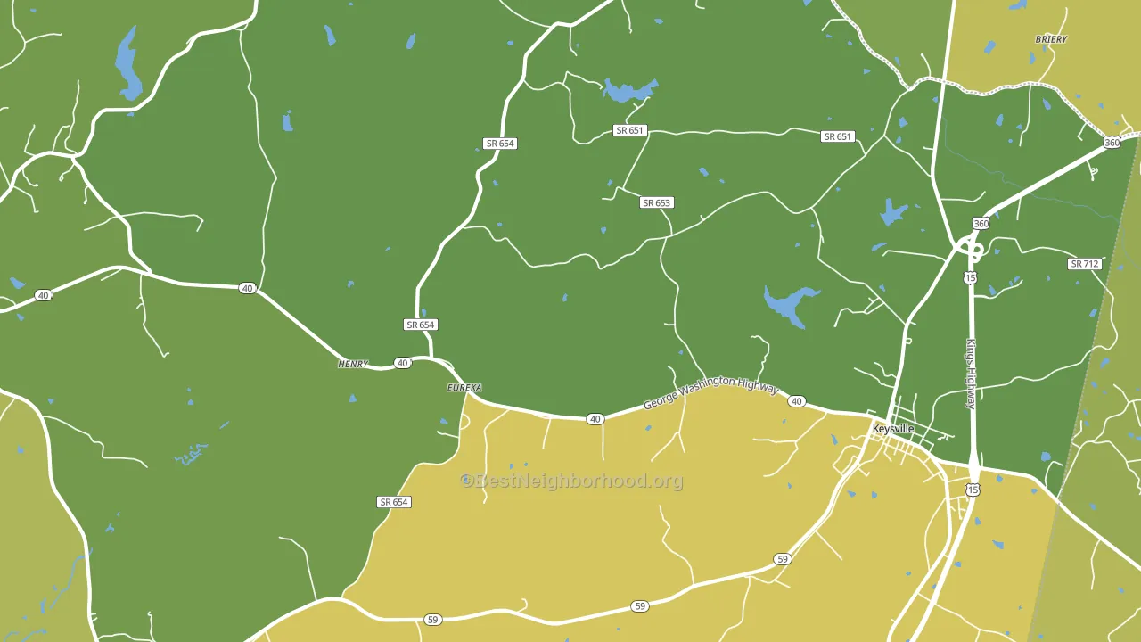 Eureka, VA block-group voter-turnout map