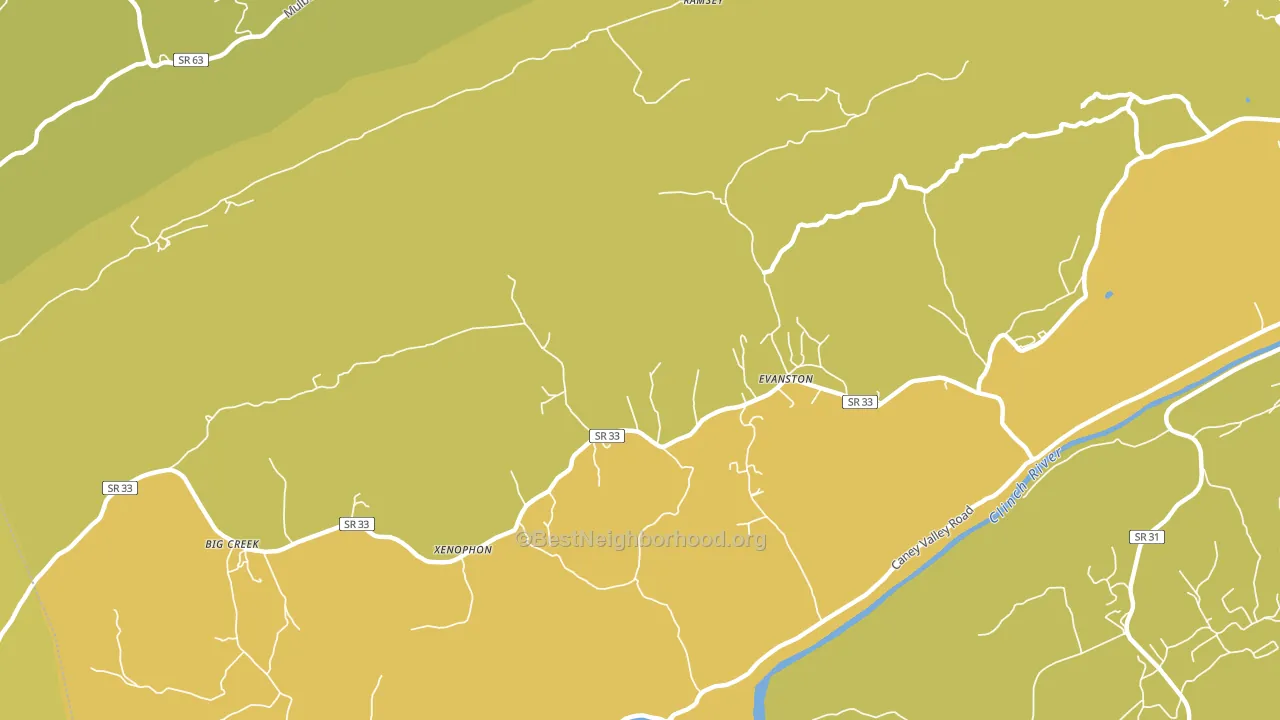 Evanston, TN block-group voter-turnout map