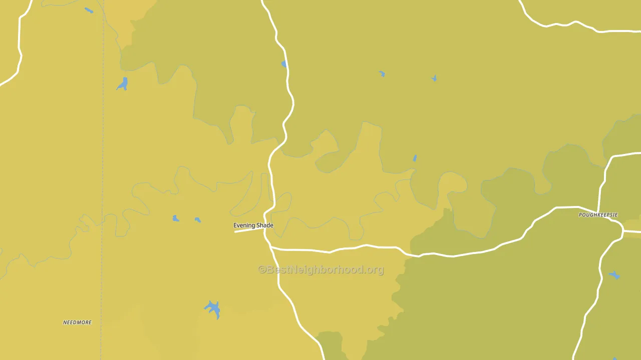 Evening Shade, AR block-group voter-turnout map