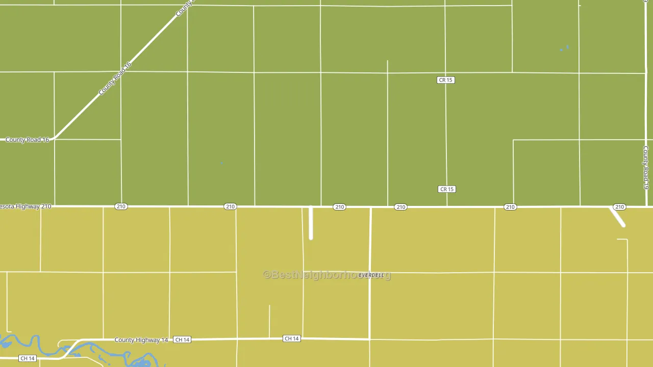 Everdell, MN block-group voter-turnout map