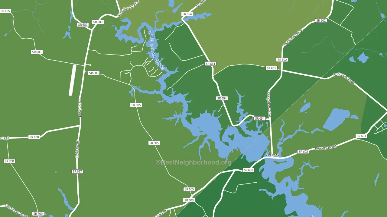 Everets, VA block-group voter-turnout map