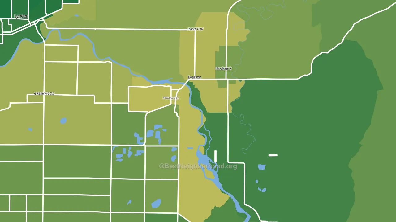 Everson, WA block-group voter-turnout map