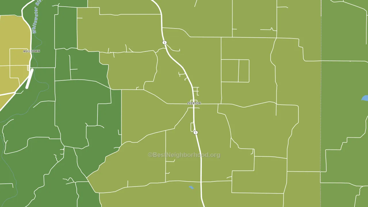 Everton, IN block-group voter-turnout map