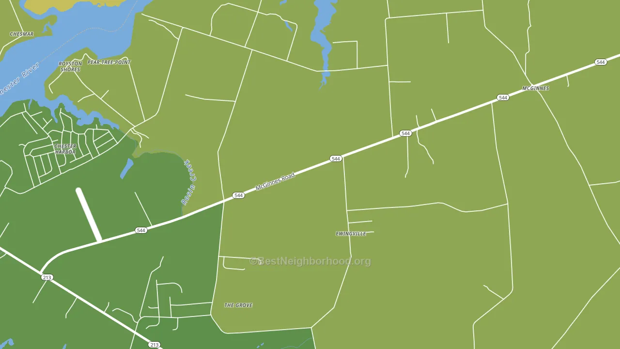 Ewingville, MD block-group voter-turnout map