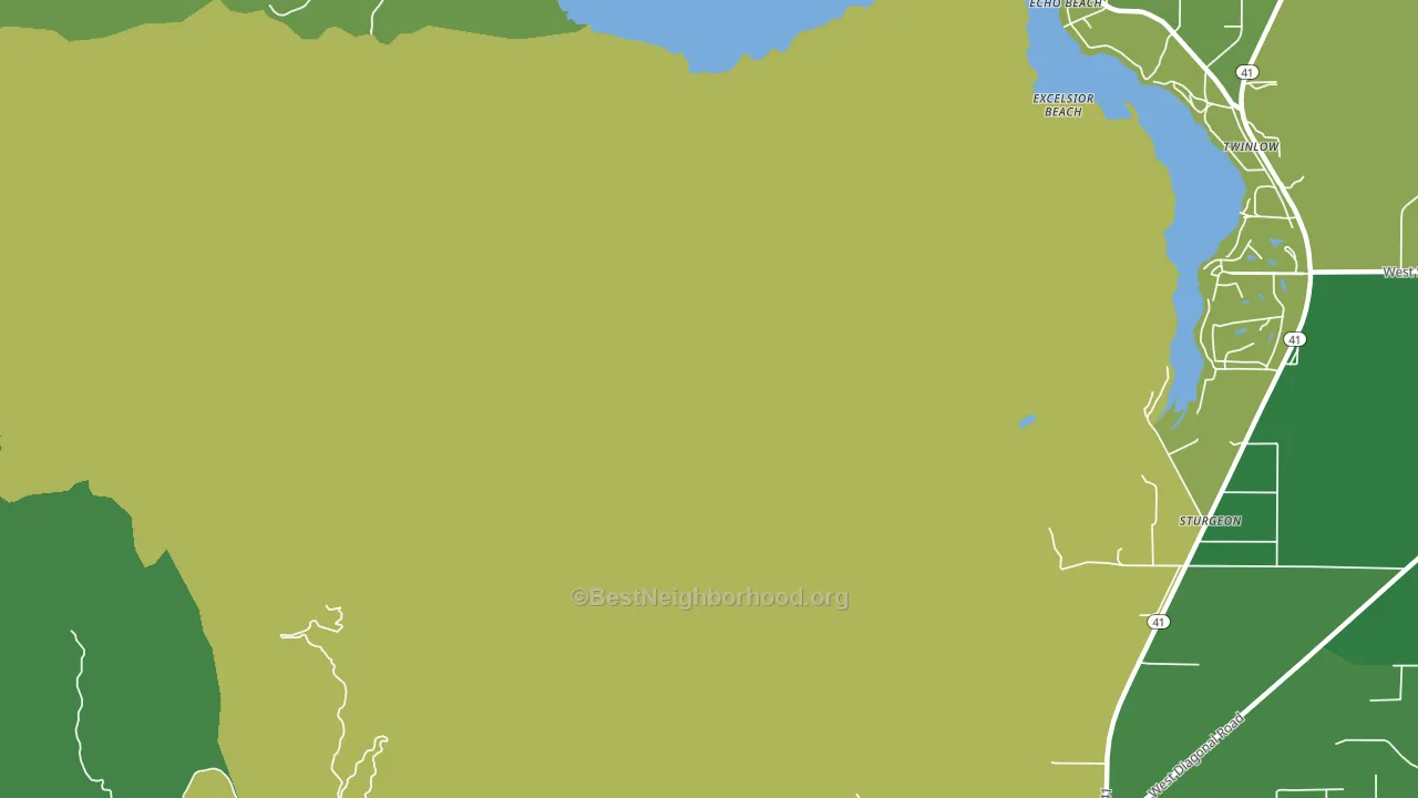 Excelsior Beach, ID block-group voter-turnout map