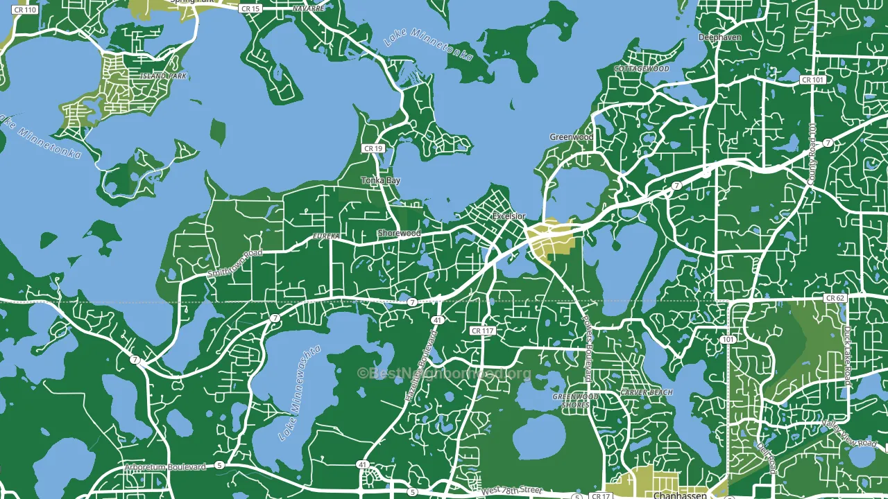 Excelsior, MN block-group voter-turnout map