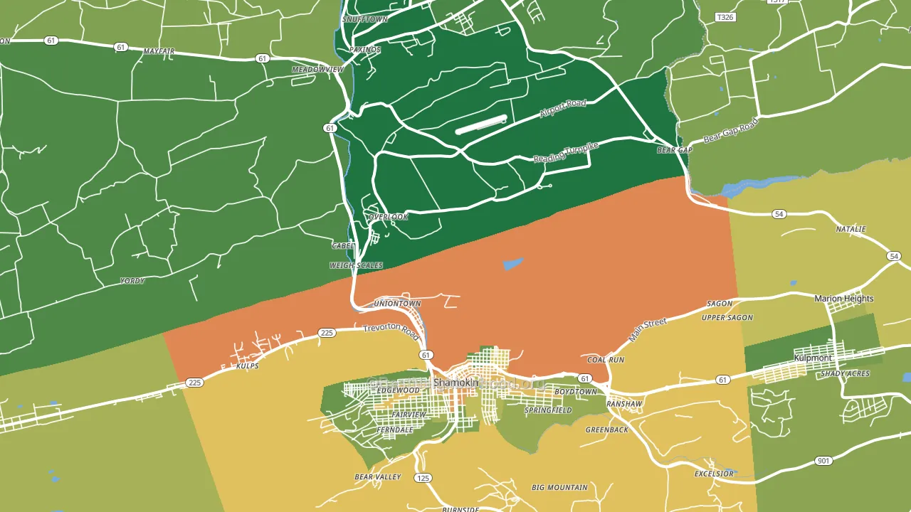Excelsior, PA block-group voter-turnout map