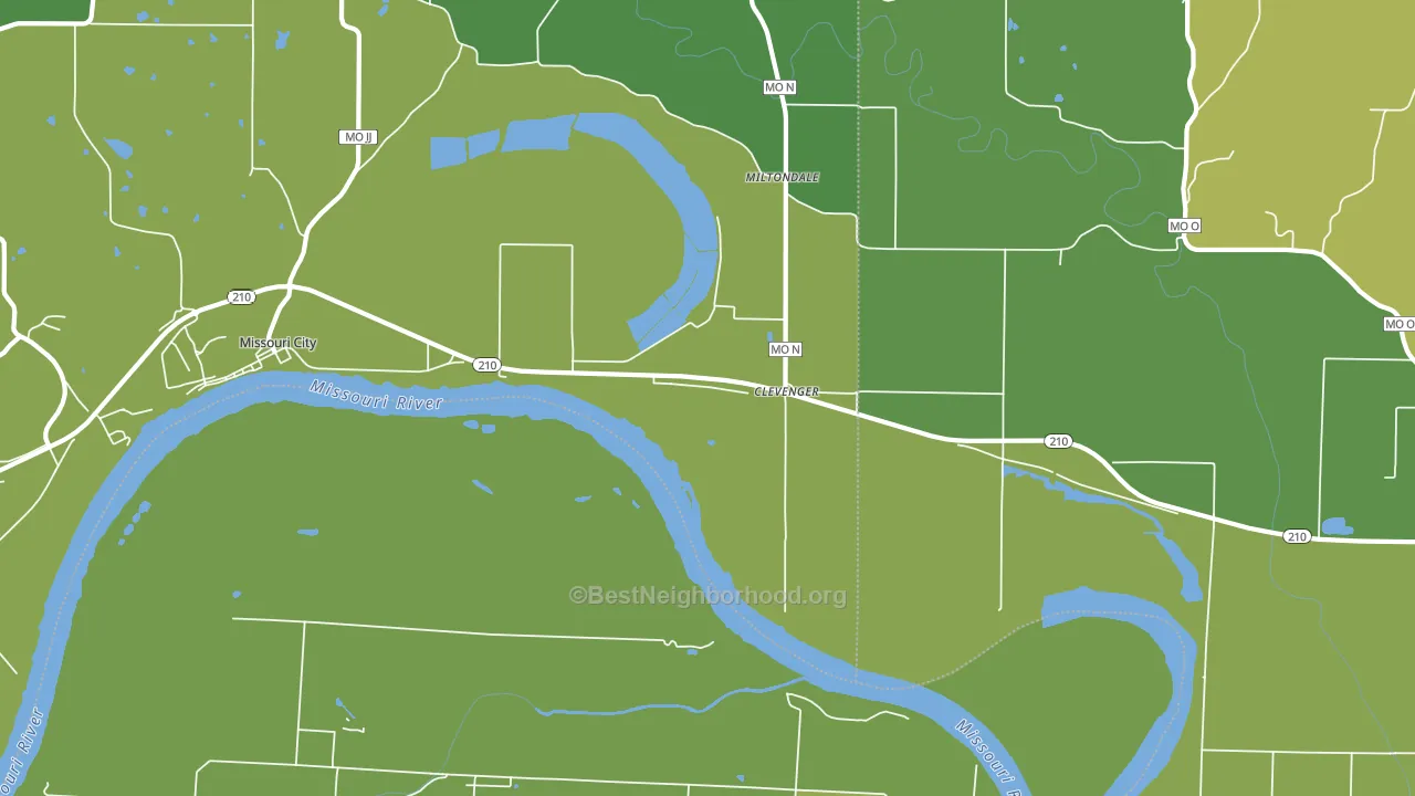Excelsior Springs Junction, MO block-group voter-turnout map