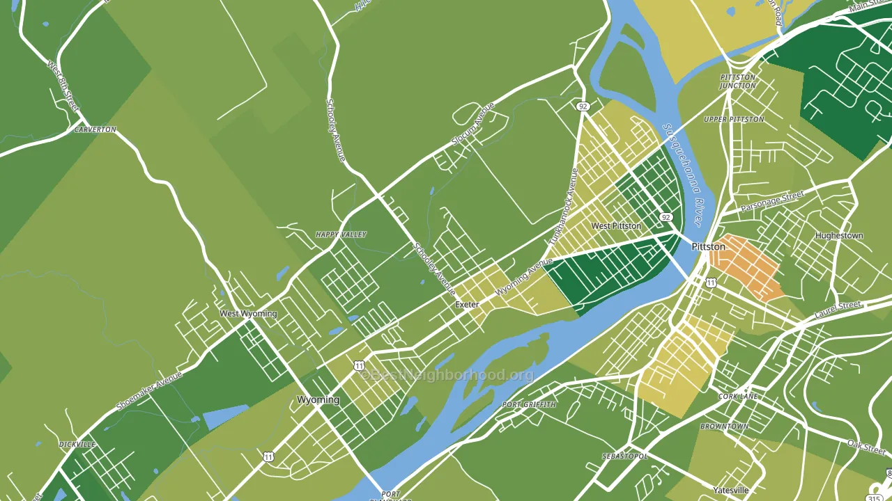 Exeter, PA block-group voter-turnout map